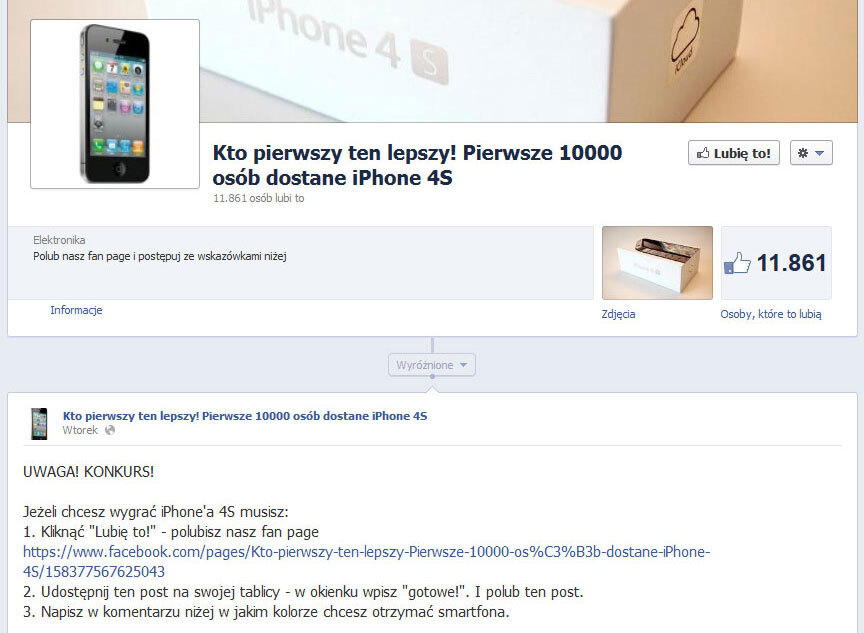 iPhone 4s za darmo dla 10 tyś osób 