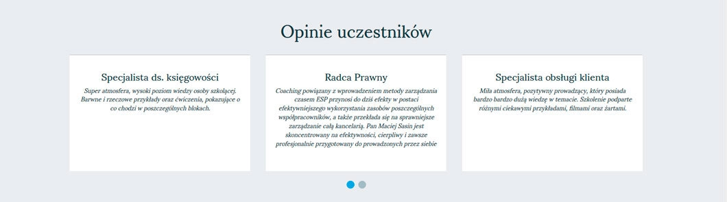 Strona konferencji, szkolenia - społeczny dowód słuszności